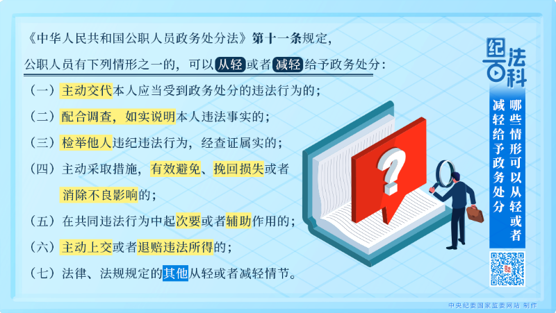 217.哪些情形可以从轻或者减轻给予政务处分.png